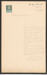 k.k. naturhistorisches Hofmuseum, Intendanzakten 1885-1896 (Hauer), Aktenzahl Z.273.a/1888, Seite 1